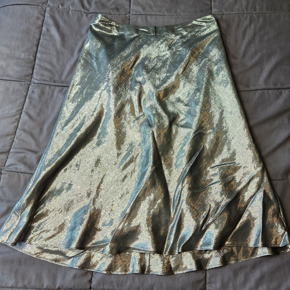 💐 Banana Republic Silk and Metallic Skirt